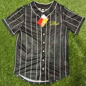 The Simpsons Bart 90’s Baseball Jersey Size Small Pinstriped With Tag